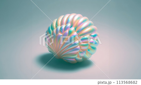 Colorful Shell on Pastel background. Summer Vacation Concept. Colorful Shell on Pastel background. Summer Vacation Concept. 113568682