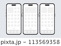 Phone mockup, Smatphone temlate, Telephone app mock, Mobile shape, Simple mobilephone mock up 113569358