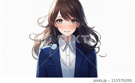 オフィスレディ ビジネスウーマン アニメ調 オフィスレディ ビジネスウーマン アニメ調 113570200