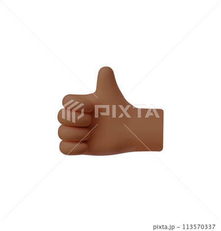 Thumb up hand gesture, like sign 3D vector emoticon icon, approval emoji for social media message and positive feedback Thumb up hand gesture, like sign 3D vector emoticon icon, approval emoji for social media message and positive feedback 113570337