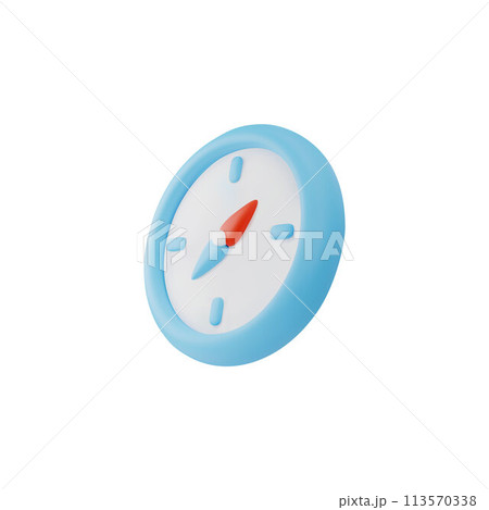 3D compass vector icon, camping and travel equipment, navigation blue compass magnetic tool, tourism orientation device 3D compass vector icon, camping and travel equipment, navigation blue compass magnetic tool, tourism orientation device 113570338