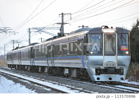 函館本線　峰延ー光珠内　JR北海道　785系　NE-501編成（札幌）　スーパーカムイ　エアポート 113570996