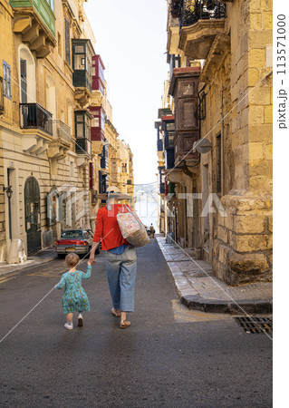 The narrow streets in the center of Valletta, Malta 113571000