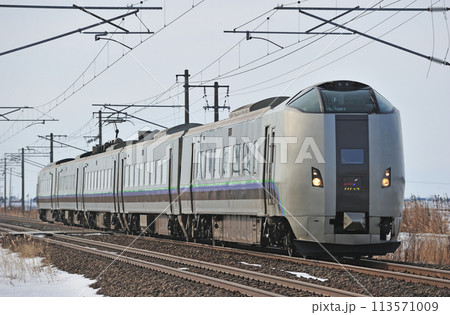 函館本線　峰延ー光珠内　JR北海道　789系1000番台　HL-1001編成（札幌）　スーパーカムイ 113571009