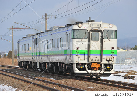 函館本線 光珠内ー峰延 JR北海道 キハ40-817(苗穂) 函館本線 光珠内ー峰延 JR北海道 キハ40-817(苗穂) 113571017