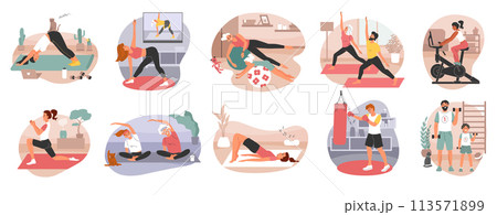 Home workout composition set Home workout composition set 113571899