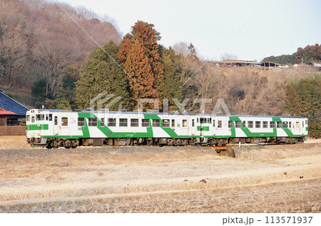 烏山線　滝ー小塙　JR東日本　キハ40-1008+キハ40-1004（宇都宮） 113571937