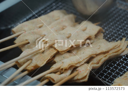 Fish cake skewers, Korea representative winter street food Fish cake skewers, Korea representative winter street food 113572573