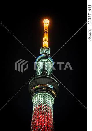 夜のスカイツリー 113574931