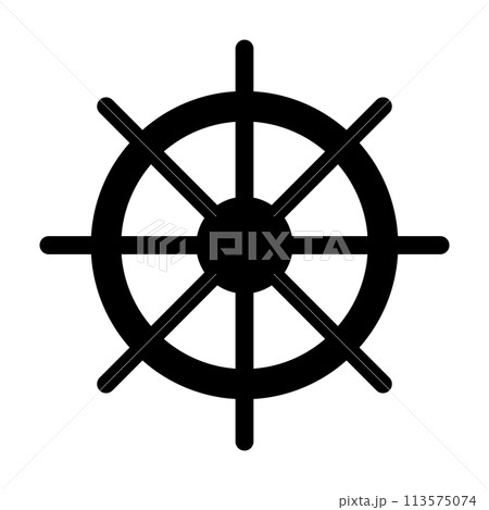 船の舵 シンプル アイコン 113575074