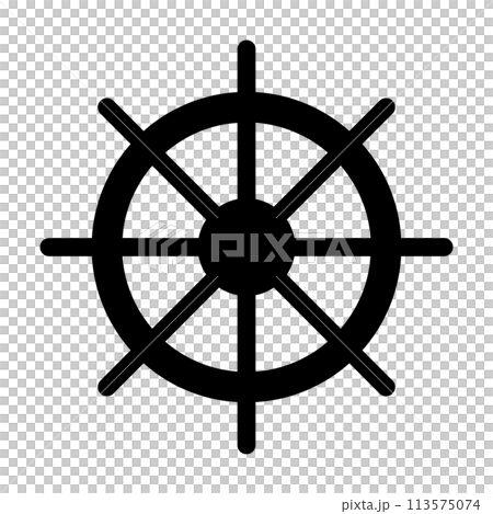 船の舵 シンプル アイコン 113575074