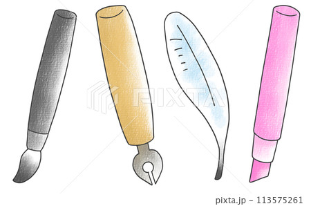 ゆるめシンプルペンセット アナログ風 ゆるめシンプルペンセット アナログ風 113575261