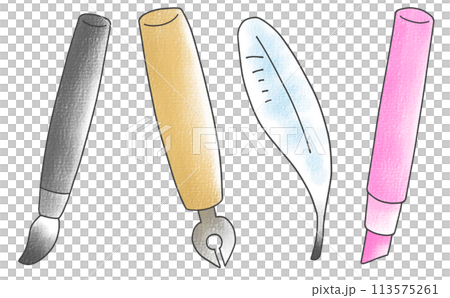 ゆるめシンプルペンセット アナログ風 ゆるめシンプルペンセット アナログ風 113575261