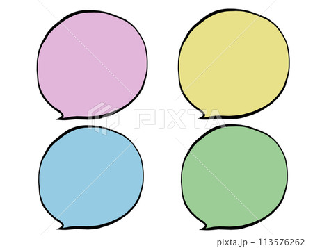 吹き出し4色セット 113576262