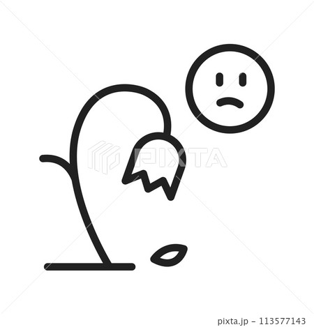 Withered icon vector image. 113577143