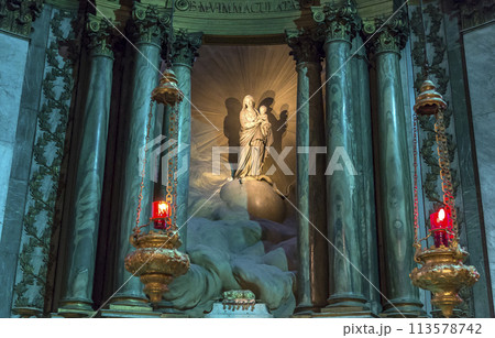 interiors of saint Sulpice church, Paris, France 113578742