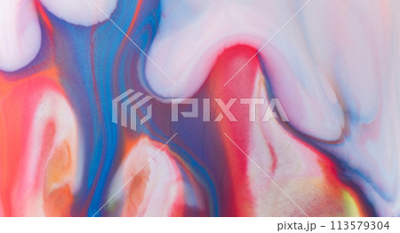 Abstract Fluid Acrylic Painting. Liquid background. Duotone compositions with gradient flow shape. Abstract Fluid Acrylic Painting. Liquid background. Duotone compositions with gradient flow shape. 113579304