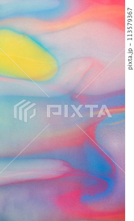 Abstract Fluid Acrylic Painting. Liquid background. Duotone compositions with gradient flow shape. 113579367