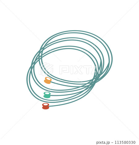 Strings for acoustic, electric or bass guitar. Vector illustration on a white background. 113580330