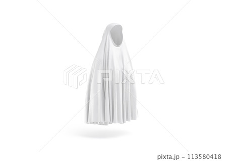 Blank white female chador mockup, side view 113580418