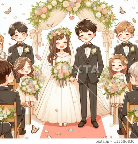 結婚式 新郎新婦 披露宴 ブライダル 結婚式 新郎新婦 披露宴 ブライダル 113580830