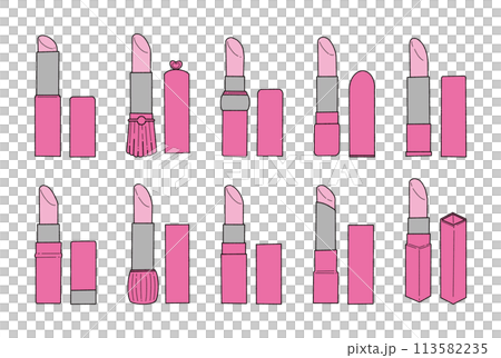 Pink lip illustration set Pink lip illustration set 113582235