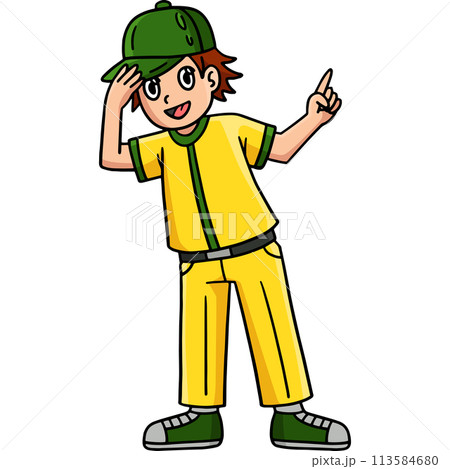 Baseball Coach Cartoon Colored Clipart I 113584680