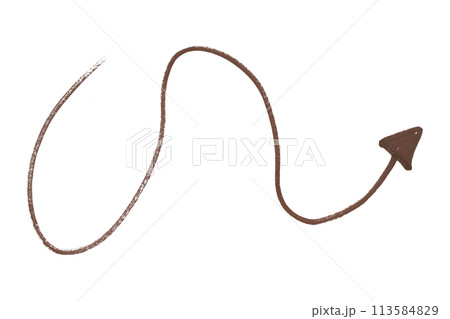 Brown arrow isolated on white background. Brown arrow isolated on white background. 113584829