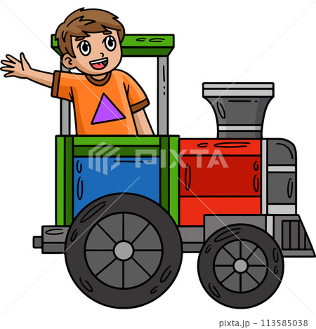 Circus Child in Train Cartoon Colored Clipart Circus Child in Train Cartoon Colored Clipart 113585038