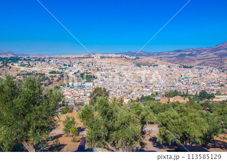 Fes, a city in northern inland Morocco, Africa 113585129