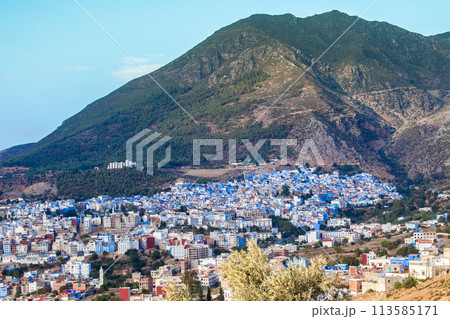 Chefchaouen, a picturesque town in Morocco called the Blue City Chefchaouen, a picturesque town in Morocco called the Blue City 113585171
