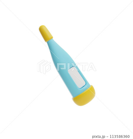 Medical digital thermometer 3D vector icon, blue temperature scanner for measuring the human body diagnostic equipment Medical digital thermometer 3D vector icon, blue temperature scanner for measuring the human body diagnostic equipment 113586360