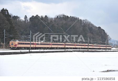 北陸本線 芦原温泉ー細呂木 JR西日本 485系 A01編成(京都) 雷鳥 北陸本線 芦原温泉ー細呂木 JR西日本 485系 A01編成(京都) 雷鳥 113586858