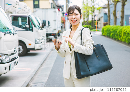 街を歩くビジネスウーマン 113587033