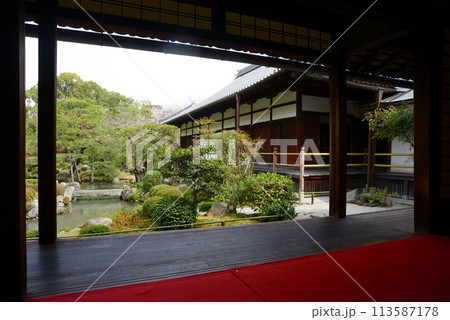 等持院　書院から方丈を望む　京都市北区 113587178