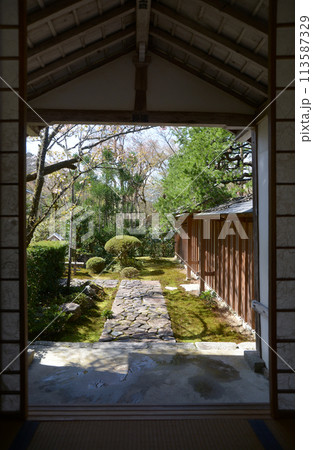 宝泉院 室内から参道を望む 京都市左京区大原 宝泉院 室内から参道を望む 京都市左京区大原 113587329