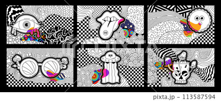 Psychedelic acid pictures. 113587594