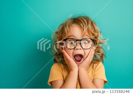Blond hair girl hiding face with hands Blond hair girl hiding face with hands 113588246