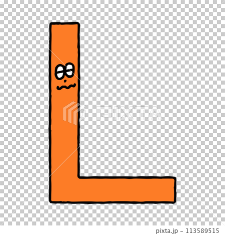 かわいいカラフルアルファベットL 113589515