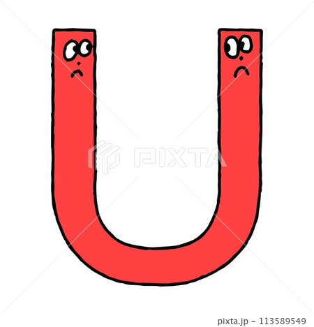 かわいいカラフルアルファベットU かわいいカラフルアルファベットU 113589549