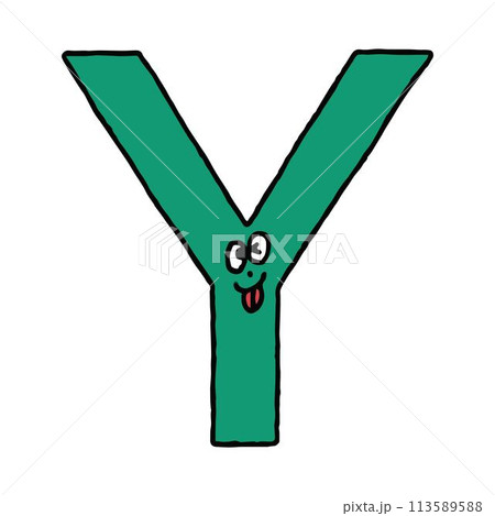 かわいいカラフルアルファベットY 113589588