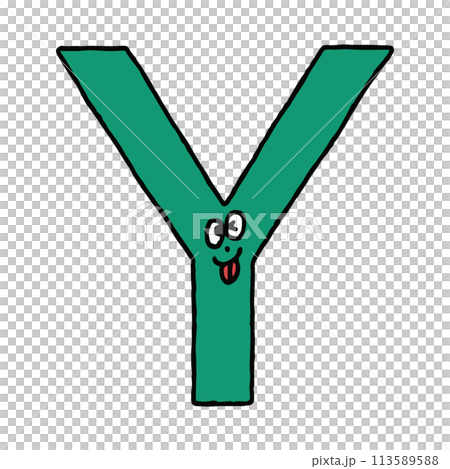 かわいいカラフルアルファベットY 113589588
