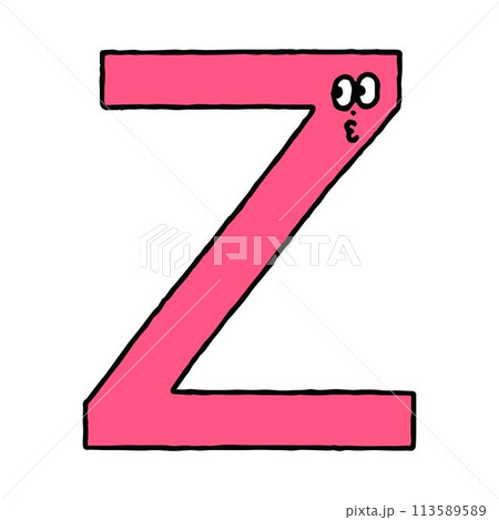 かわいいカラフルアルファベットZ 113589589