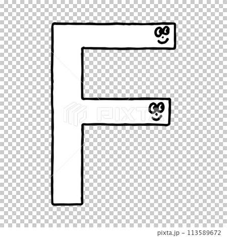 可愛的簡單字母 F 113589672
