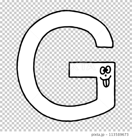 かわいいシンプルアルファベットG かわいいシンプルアルファベットG 113589673