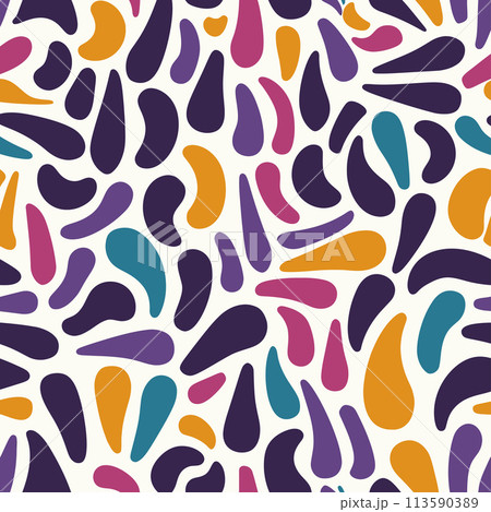 Abstract asymmetrical geometric vector pattern...のイラスト素材 [113590389 ...