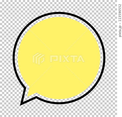 Speech bubble simple frame illustration vector material 113590552