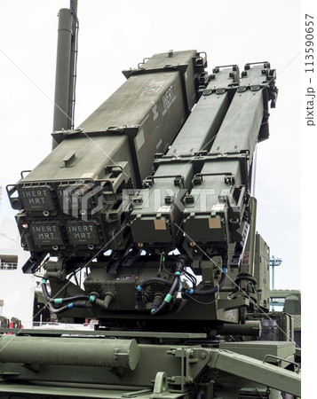 展示された陸上自衛隊のパトリオットミサイル 113590657