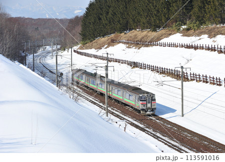 千歳線 上野幌ー北広島 JR北海道 731系 G-117編成(札幌) 千歳線 上野幌ー北広島 JR北海道 731系 G-117編成(札幌) 113591016