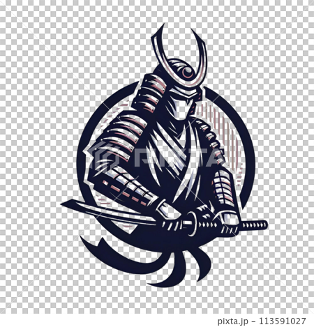 侍のイラストロゴ2 113591027